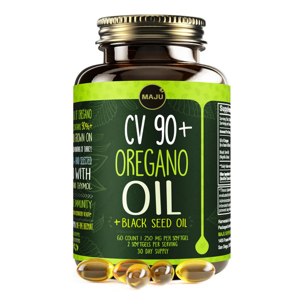 Aceite De Orégano Y Semilla Negra En Cápsulas Fórmula 2 En 1 Con 90 Carvacrol