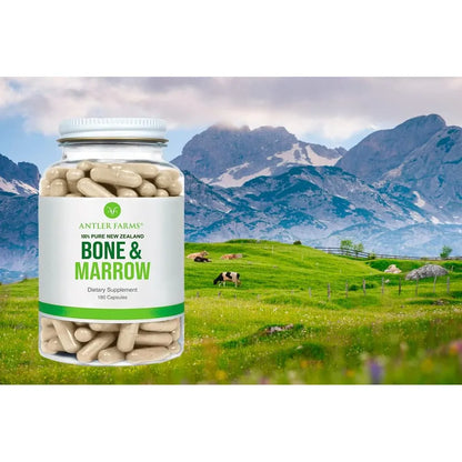 Capsulas De Hueso Y Medula De Nueva Zelanda 180 Unidades 750 Mg Antler Farms