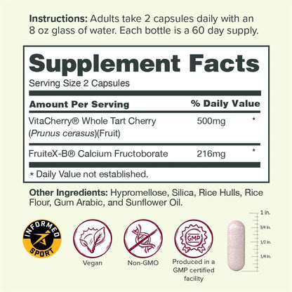Capsulas De Cereza Acida Sur Joint Support Alivio Articular Rapido Vegano