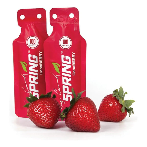 Gel Energético Spring Energy Canaberry Sabor Fresa 20 Bols Energía Para Correr