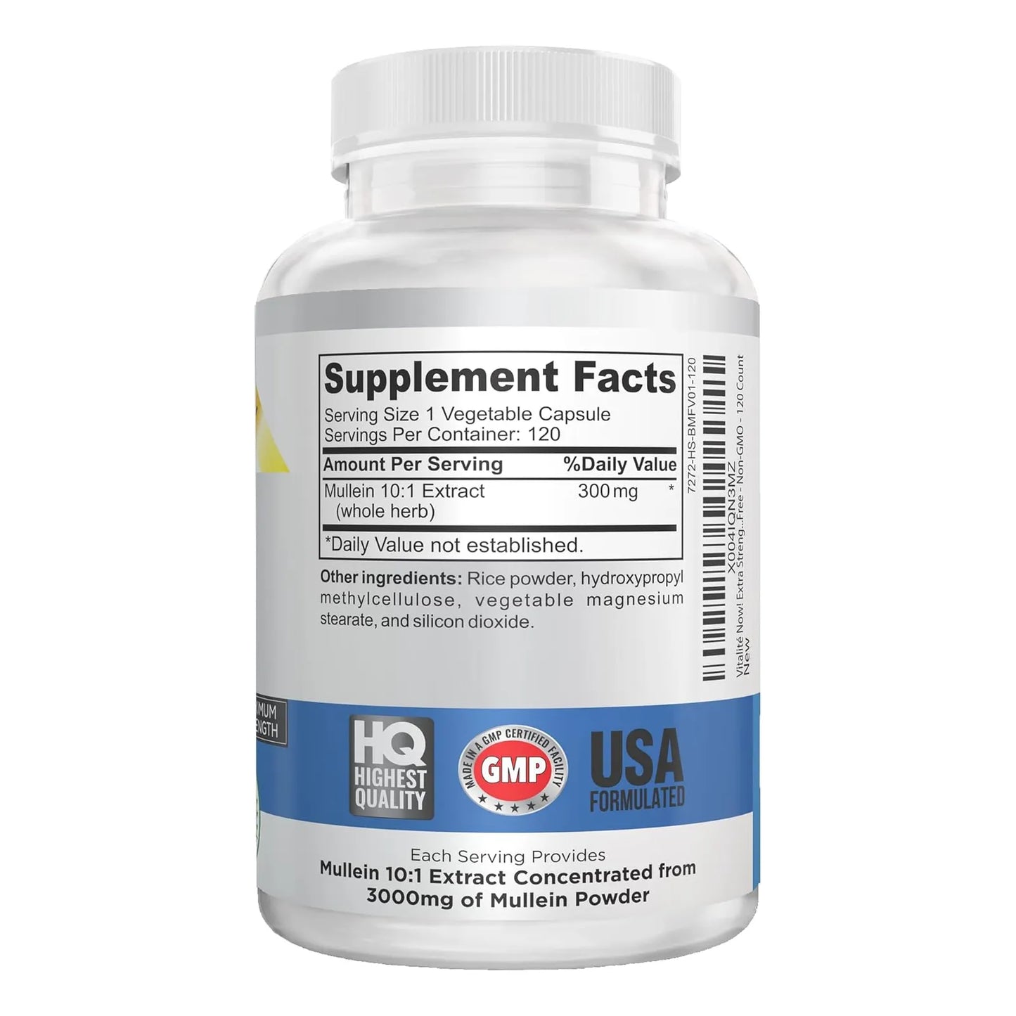 Capsulas Mullein Extracto Potente 10 1 Salud Respiratoria 120 Unidades