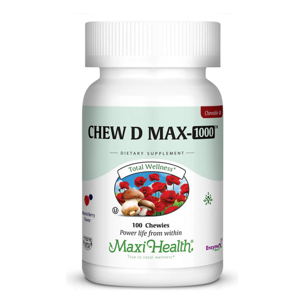 Vitamina D3 Masticable 1000 UI Sabor Bayas Soporte Huesos E Inmunidad