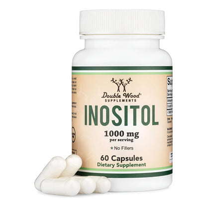 Double Wood Cápsulas Inositol 1000 Mg Apoyo Metabólico Vegano - Imagen 1