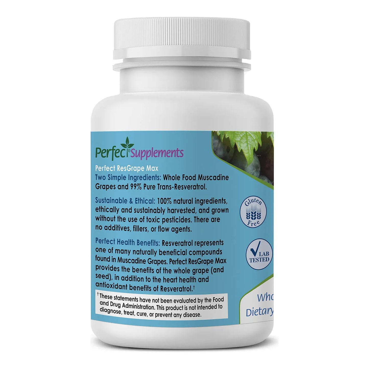 Cápsulas Vegetales Antienvejecimiento Con Resveratrol Y Uva Muscadina 60 Unidades