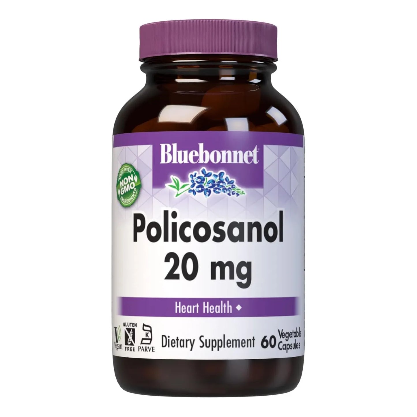 Policosanol Natural 60 Tabletas 20 Mg Salud Cardiovascular Vegano Sin Gluten