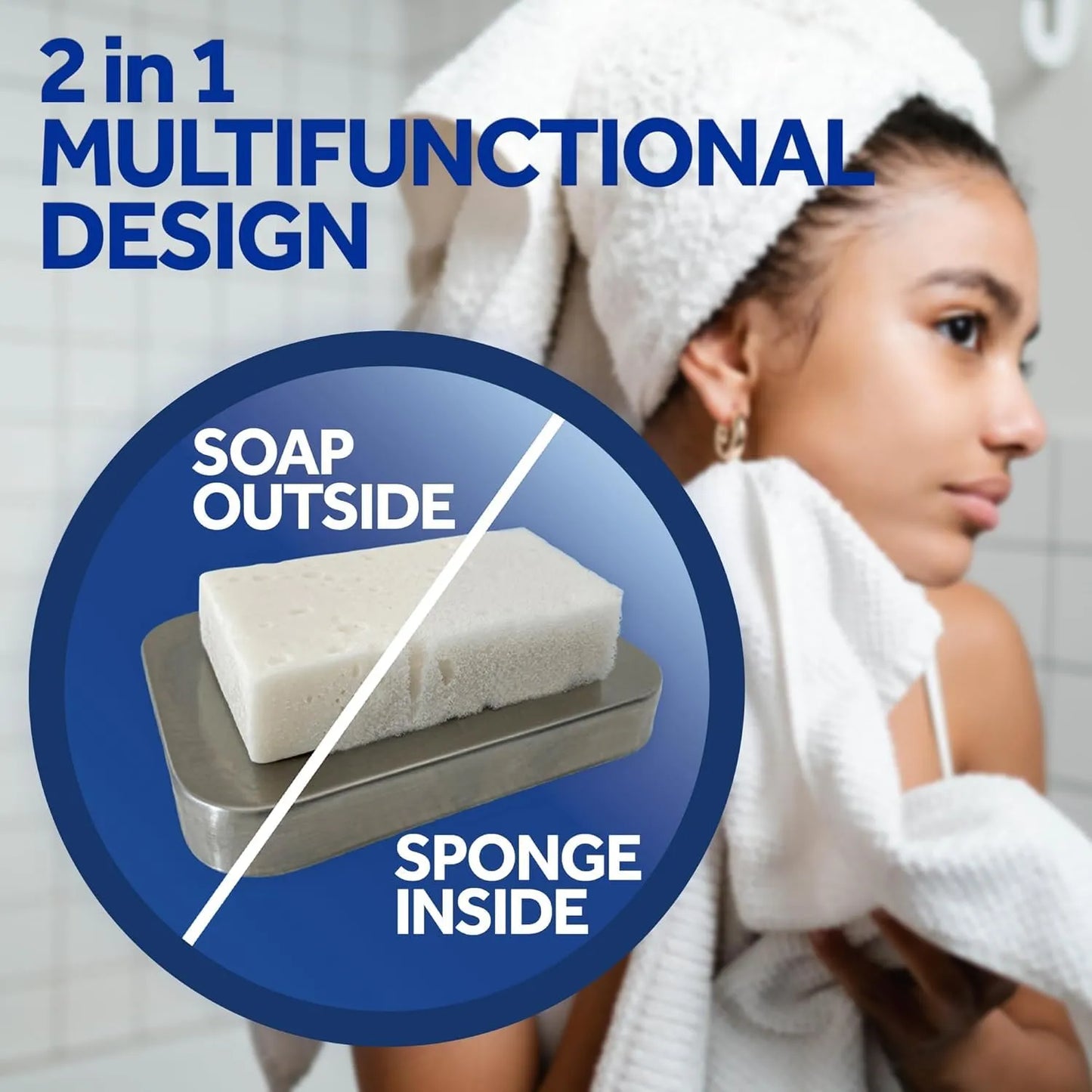 Esponja Jabon Madreperla Limpiador Ducha Revitalizante Piel Suave