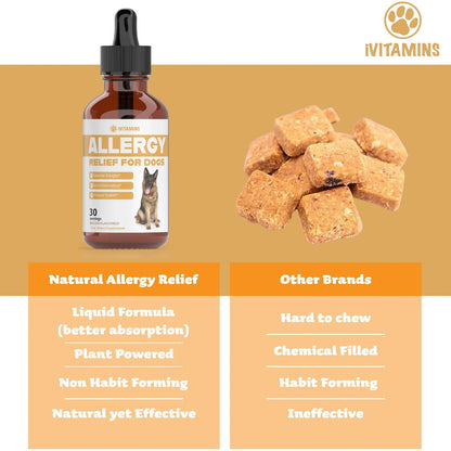 Suplemento Líquido Natural Para Alergias Y Picazón En Perros Alivio Rápido Y Efectivo