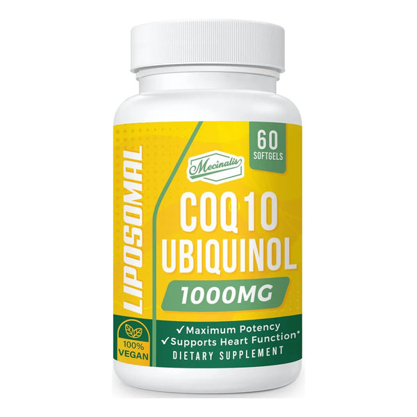 Capsulas Blandas Liposomales Coq10 1000 Mg Alta Absorcion Ubiquinol Vegano