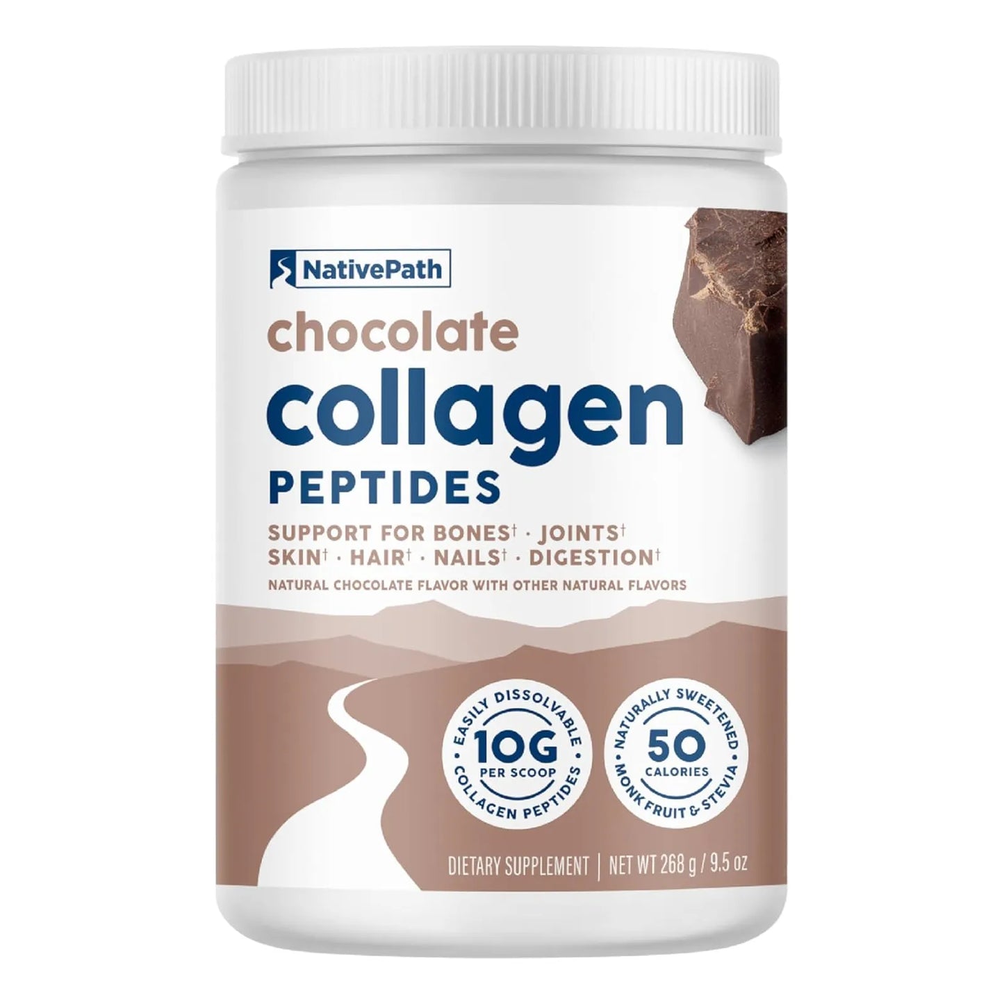 Péptidos De Colágeno Hidrolizado Tipo 1 Y 3 Sabor Chocolate NativePath