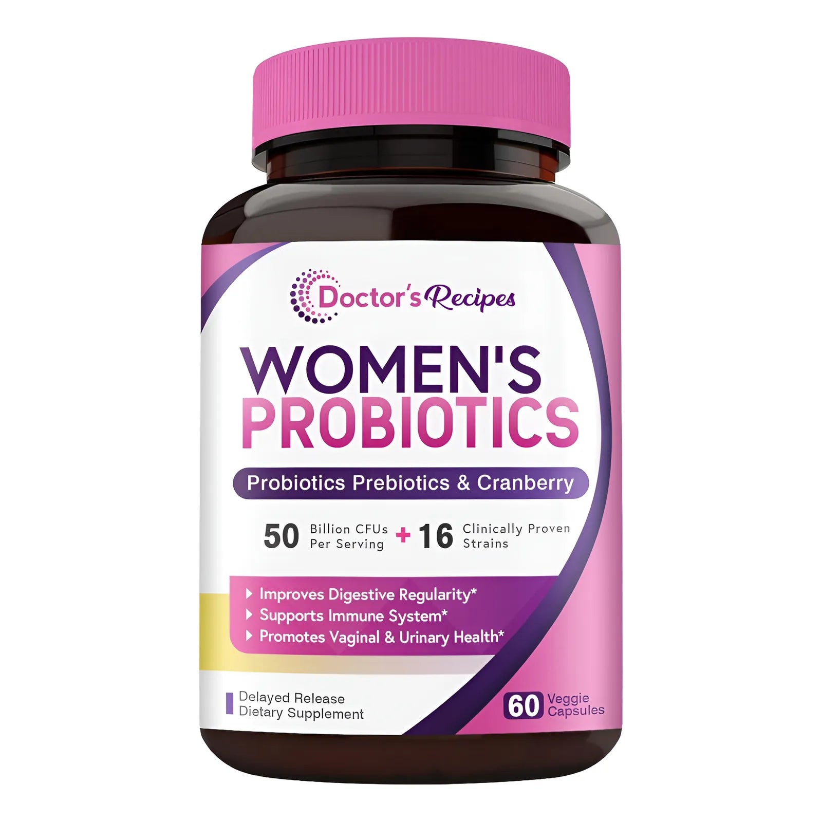 Probiótico Para Mujeres Doctor's Recipes 60 Cápsulas Salud Digestiva Y Vaginal - Imagen 1