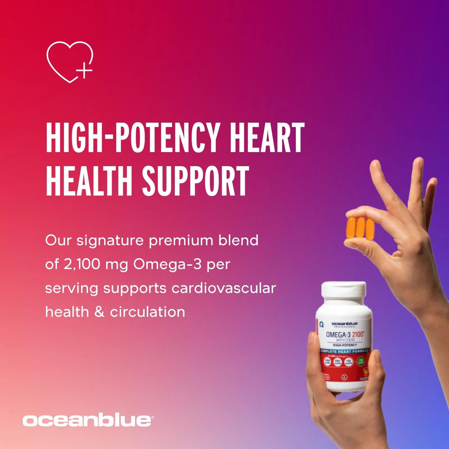 Omega 3 Profesional 2100mg Con Coq10 90 Capsulas Aceite De Pescado Suplemento Cardiaco Y Energia