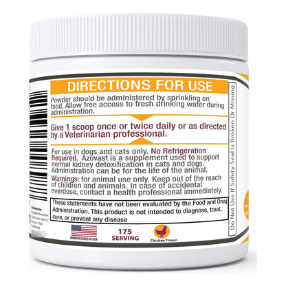Azovast Powder Suplemento Renal Para Perros Y Gatos 4 Onzas Sabor Pollo