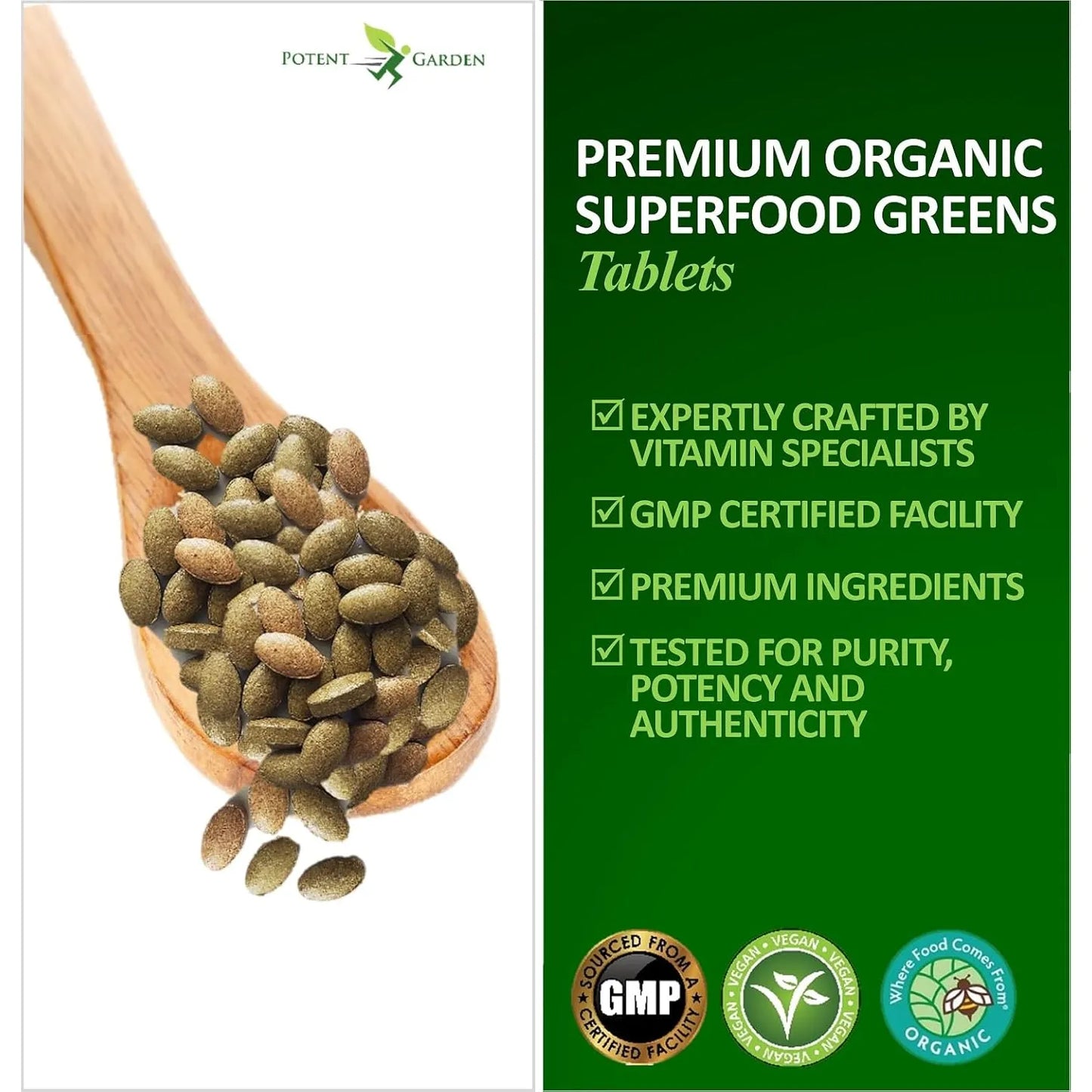 Paquete De 2 Superalimentos Organicos Potent Garden Frutas Verduras Energia Antioxidantes