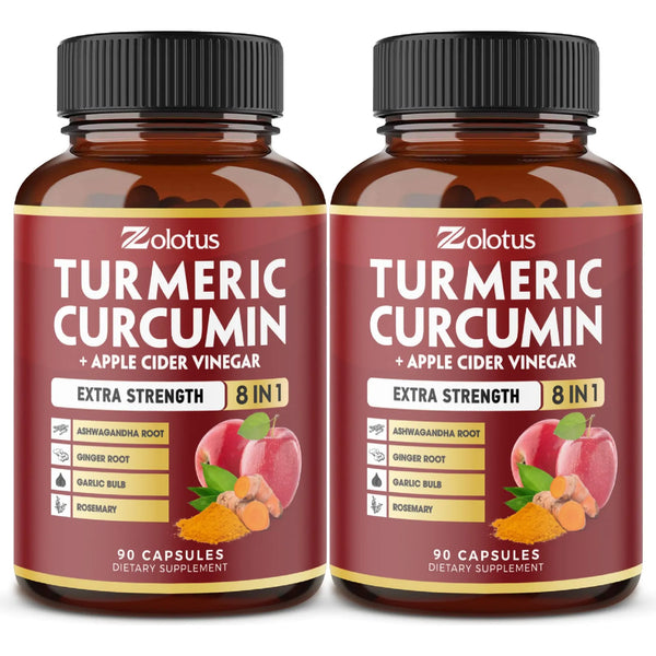 Paquete Doble 180 Capsulas Curcumina Vinagre Manzana Con Ashwagandha Y Jengibre Suministro 6 Meses