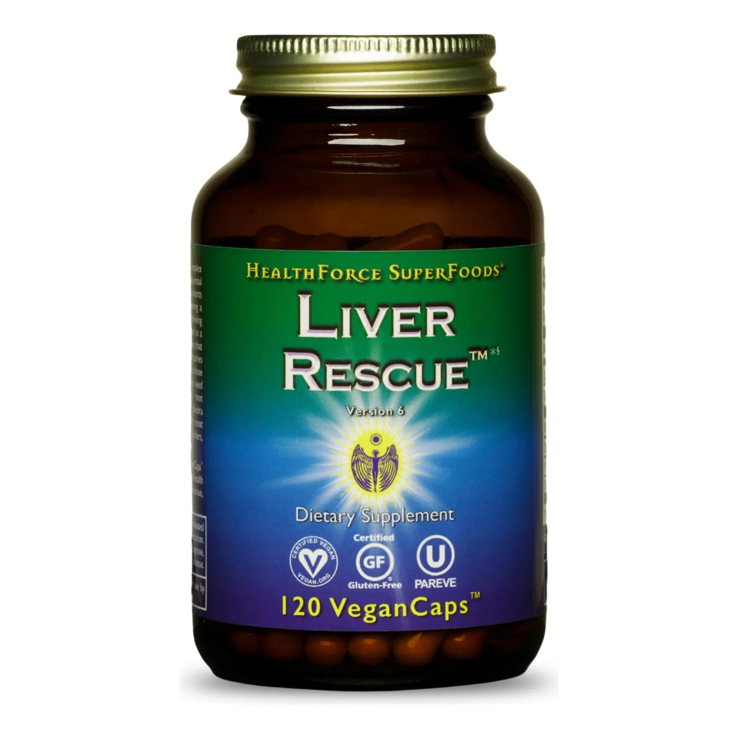 Liver Rescue 120 Capsulas Desintoxicante Hepatico Natural Con Cardo Mariano Y Diente De Leon Vegano Sin Gluten