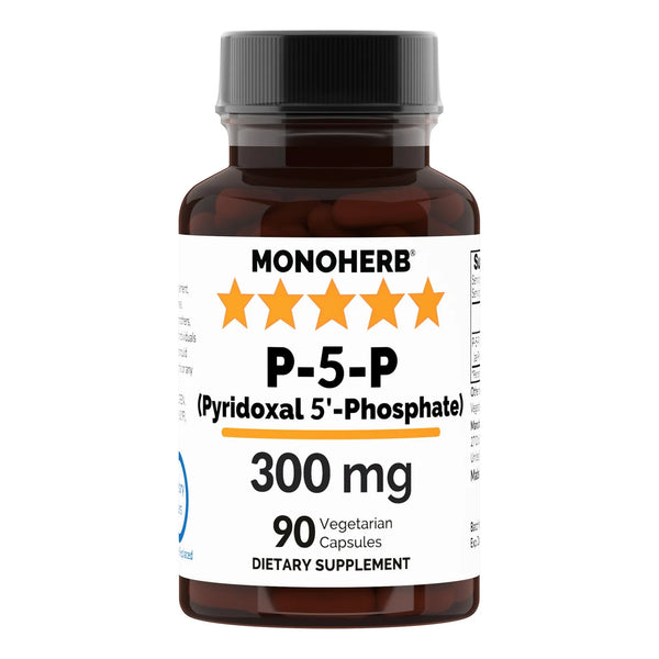 Pyridoxal 5 Fosfato 300 Mg 90 Capsulas Vitamina B6 Activada P5P Vegano