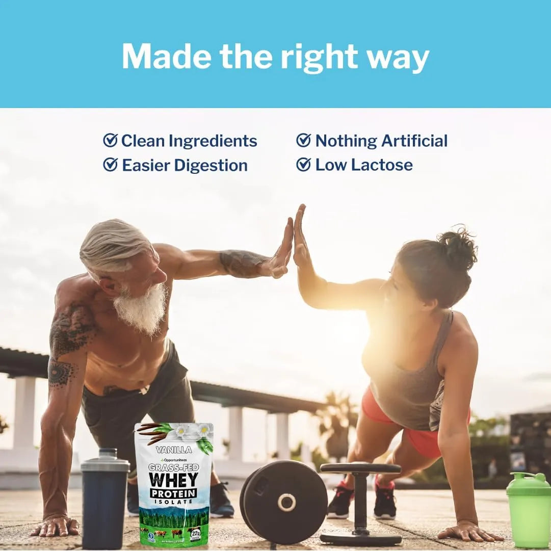 Proteina De Suero Sabor Vainilla Alimentada Con Pasto 454 Gr Calidad Premium Sin OMG