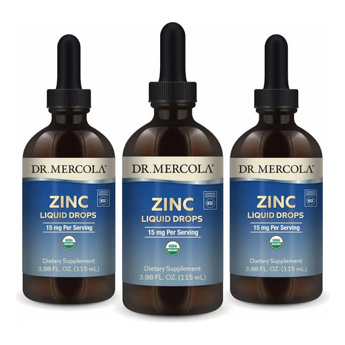 Gotas De Zinc Orgánico Dr Mercola 3 9 Fl Oz Paquete De 3 Apoyo Inmunológico Y Cognitivo