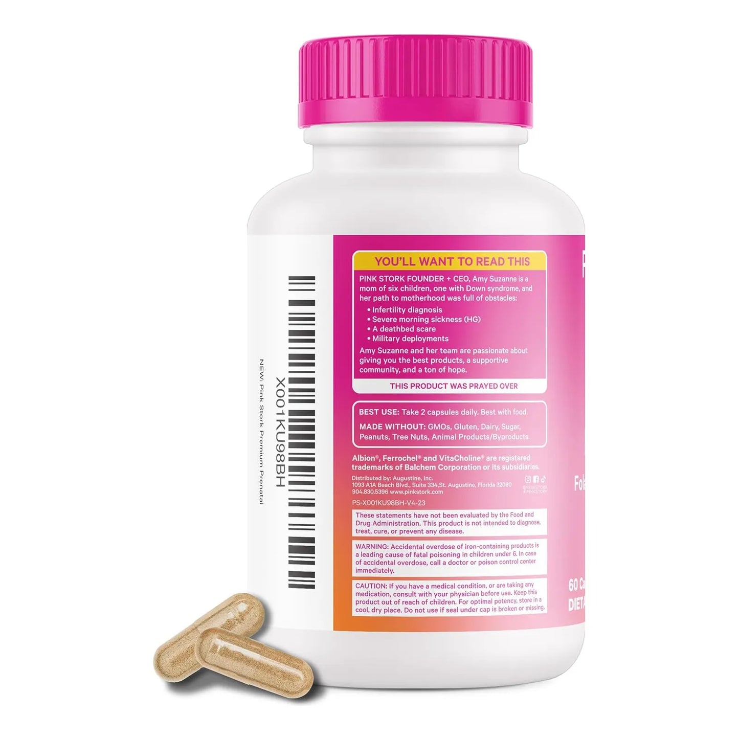Vitamina Prenatal Premium Pink Stork Multivitaminico Y Probióticos Para Mujeres Embarazadas