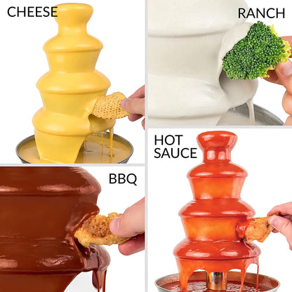 Fuente Para Fondue Nostalgia CLCF4AQ 4 Niveles 950 Ml Chocolate Queso Salsas