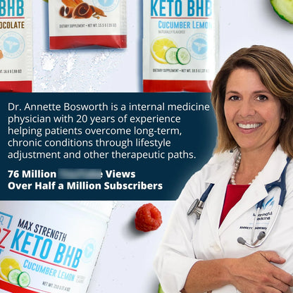 Keto BHB Powder Pepino Limon 20 Paquetes Suplemento Dietetico Energia Cetosis