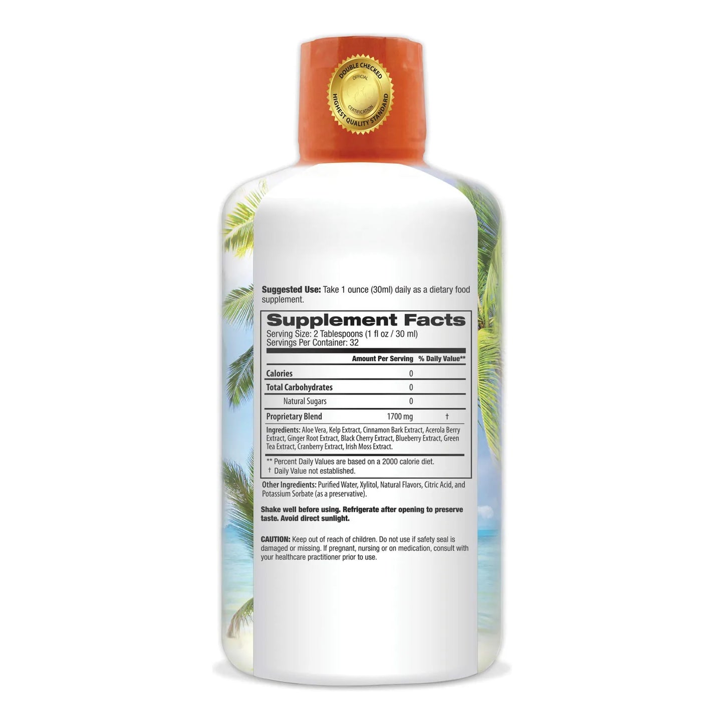 Suplemento Líquido Cinnabalance Canela Aloe Vera Antioxidantes 32 Onzas