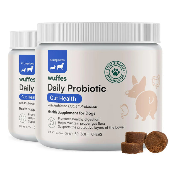 Probióticos Para Perros Digestión Saludable 120 Golosinas Pack De 2