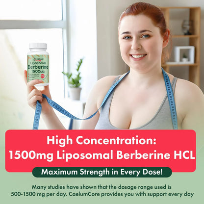 Berberina Liposomal HCL 1500mg Activa AMPK GLP1 Alta Biodisponibilidad Suplemento Salud