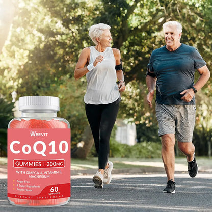 Gomitas CoQ10 200 Mg Con Omega3 Y Vitamina E Energía Y Antioxidantes