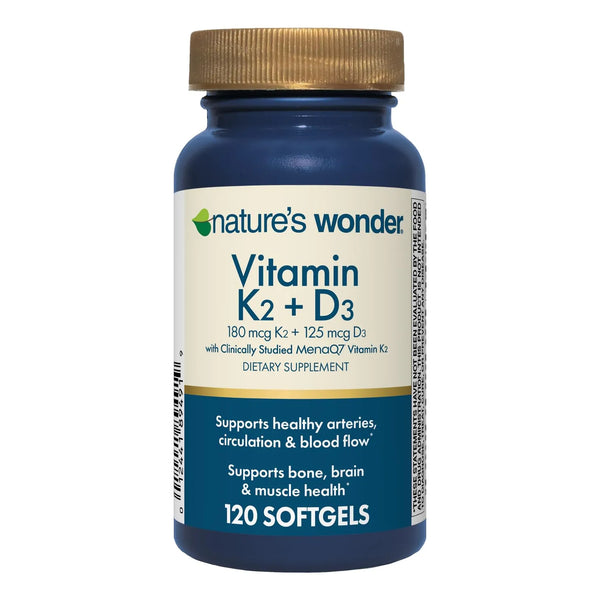 Vitamina K2 D3 MenaQ7 120 Capsulas Salud Cardiovascular Osea E Inmunologica