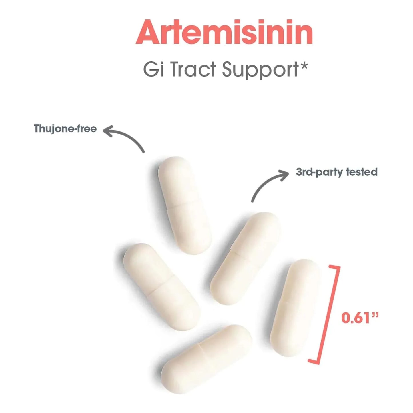Artemisinina Pura 100 Mg Capsulas Vegetarianas Apoyo Gastrointestinal Hipoalergenico