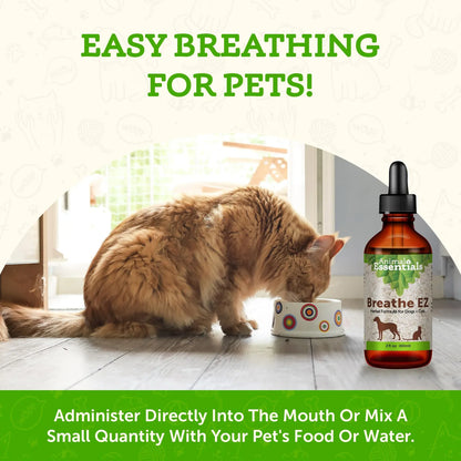 Breathe EZ Suplemento Respiratorio Para Perros Y Gatos Formula Herbal 2 Oz