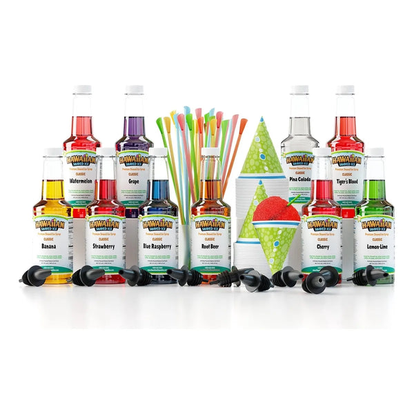 Jarabe Para Raspados 10 Sabores Con Accesorios Diversión Familiar Ahorro