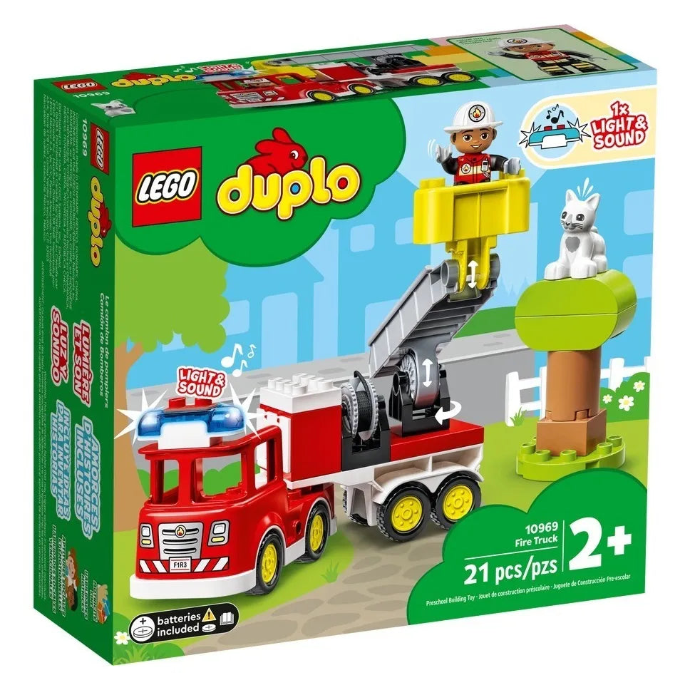 Kit De Construcción Lego Duplo Camión De Bomberos 10969 Con Luces Y Sonido