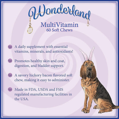 Masticables Blandos Multivitamínicos Para Perros 60 Unidades Sabor Tocino De Nogal