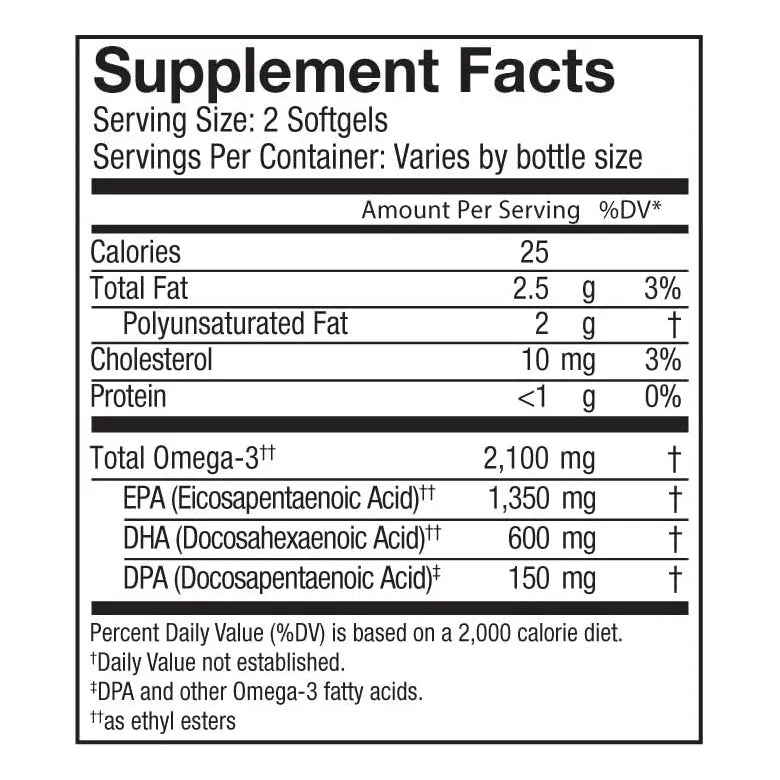 Aceite De Pescado Omega 3 2100 Mg 120 Capsulas Blandas Premium