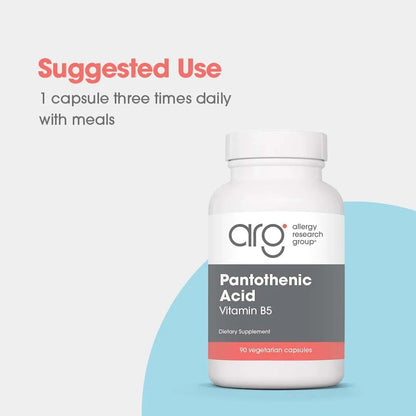 Ácido Pantoténico 500mg 90 Cápsulas Energía Metabolismo Vitamina B5