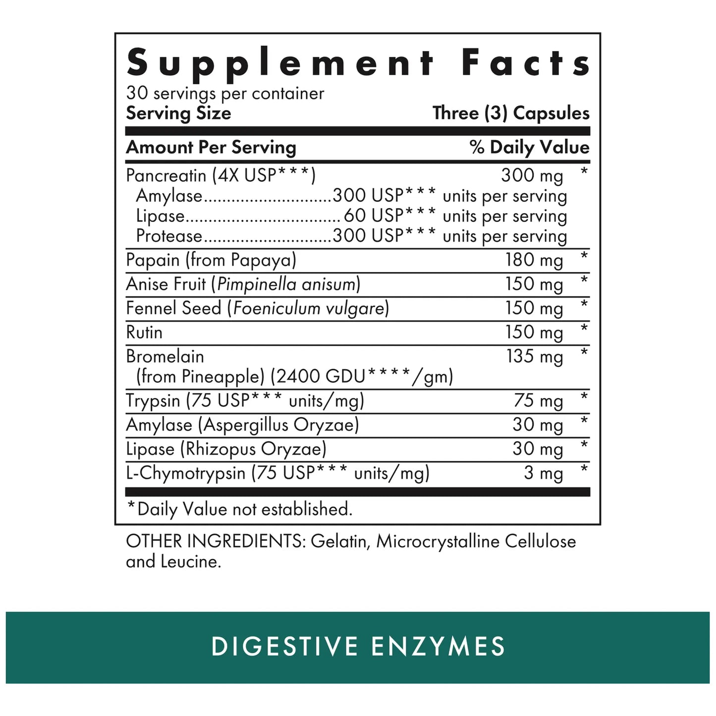 Enzimas Digestivas 90 Cápsulas Ayuda Digestión Proteínas Gra