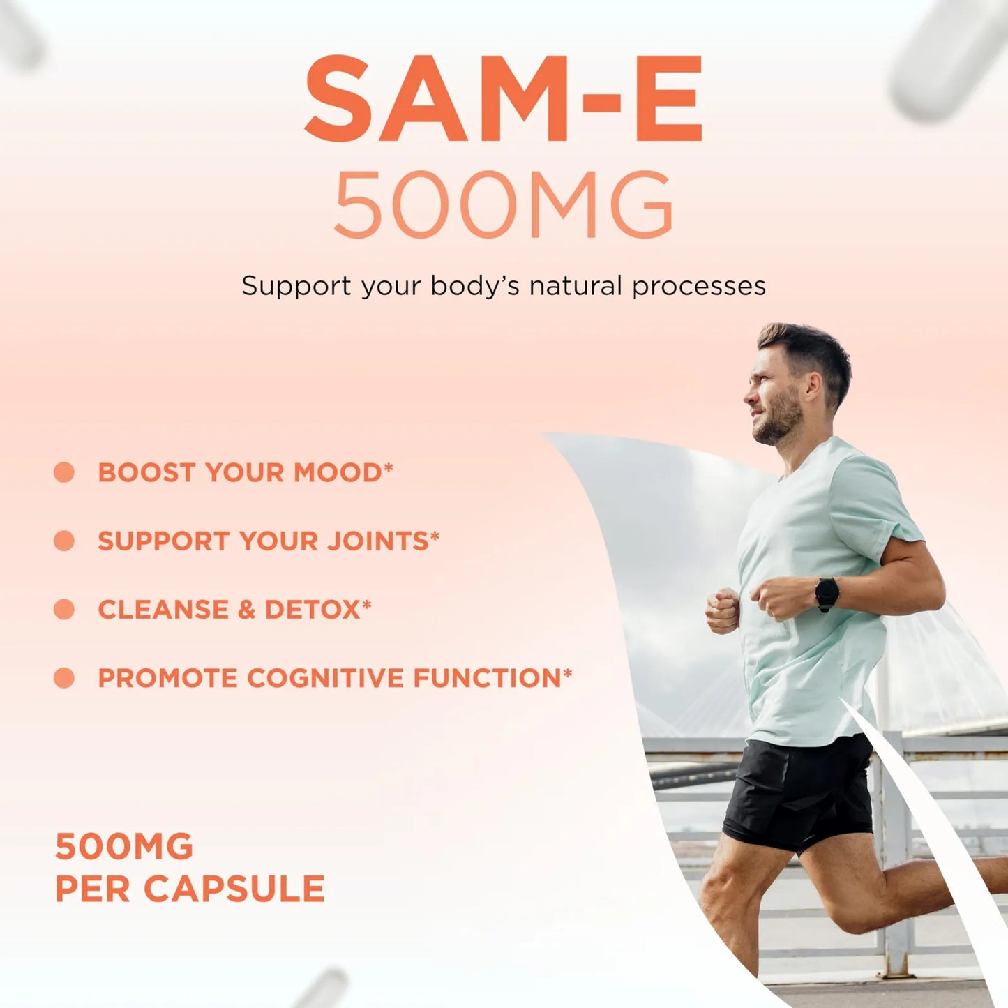 Sam-e 500 Mg Alta Resistencia Forma S Apoyo Hígado Salud Emo