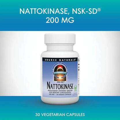 Nattoquinasa 200 Mg Enzima Sistémica Cápsulas Para Circulación Saludable
