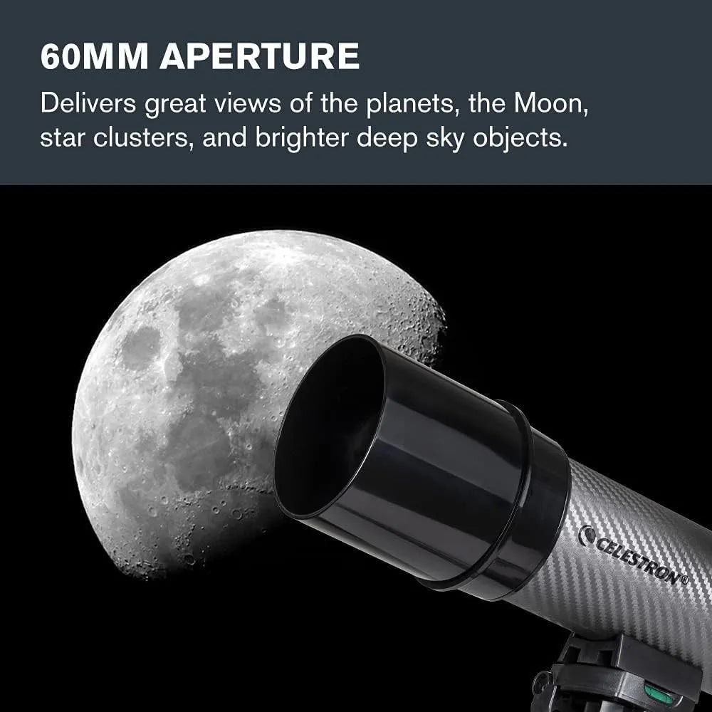 Telescopio Portatil Celestron Travel Scope 60 Dx Refractor Ideal Para Principiantes Y Aventureros