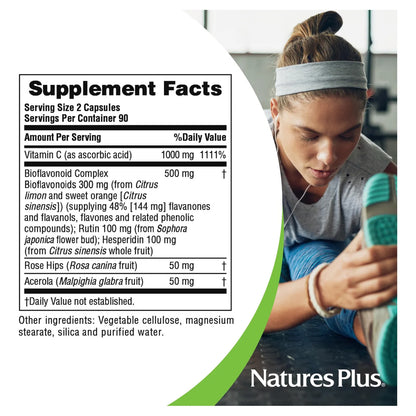 Super C Complex 180 Capsulas Pack Doble 1000 Mg Vitamina C Vegano Sin Gluten
