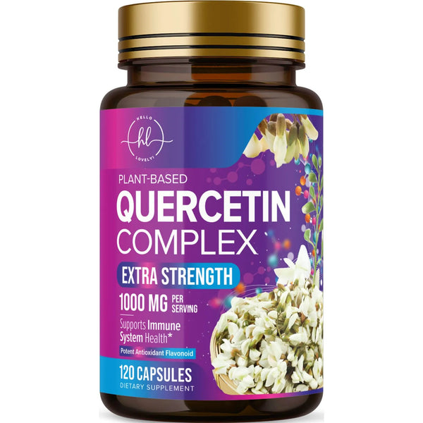 Cápsulas De Quercetina Extra Fuerte 500 Mg Antioxidante Salud Cardíaca E Inmunológica