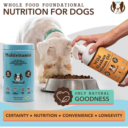 Masticables Naturales Multivitamínicos Para Perros 180 Piezas Sabor Mantequilla De Maní Y Tocino
