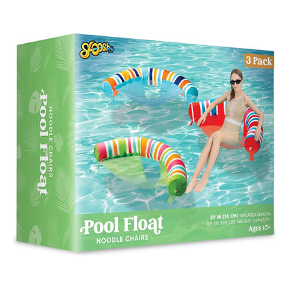 Sillas Inflables Sloosh 3 Paquetes Flotadores Piscina Verano Diversion
