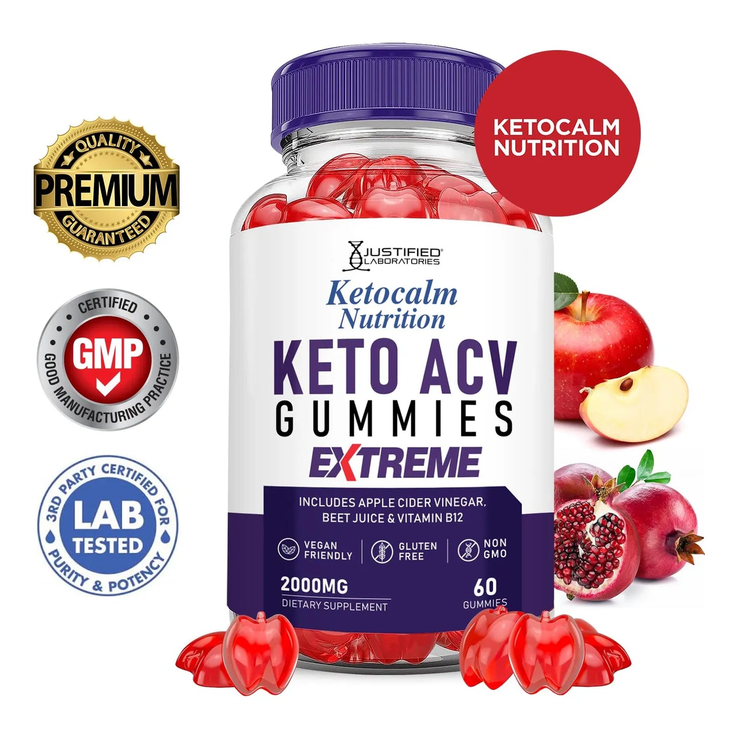 Gomitas De Vinagre De Sidra De Manzana Keto 2000 Mg Sabor Delicioso