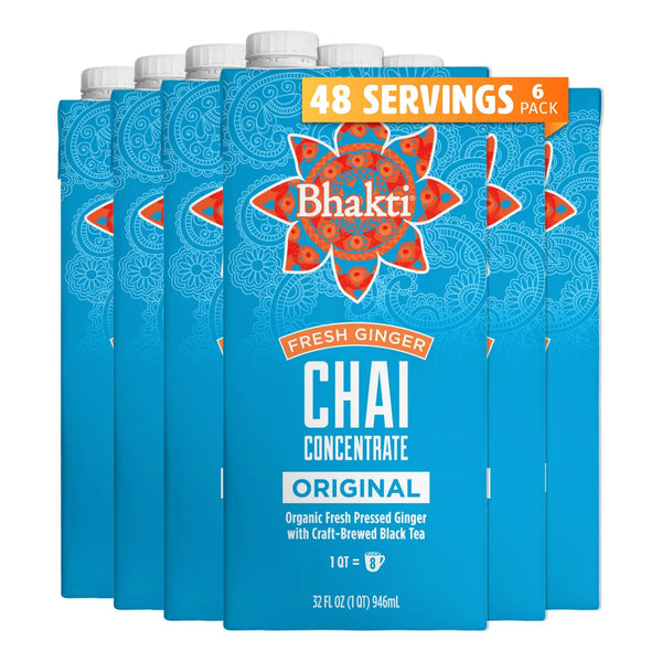 Concentrado De Té Negro Y Jengibre Fresco Orgánico Chai Original Vegano Sin Gluten