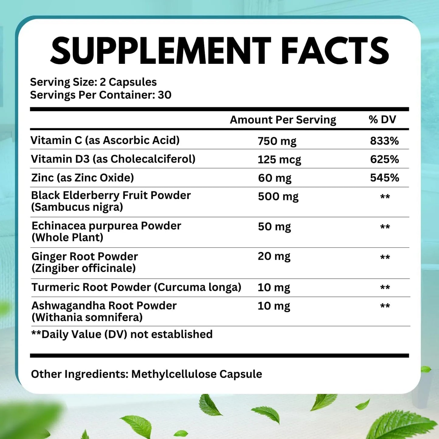 Suplemento Inmunologico Sauco 8 En 1 Con Equinacea Vitamina C Zinc Vitamina D