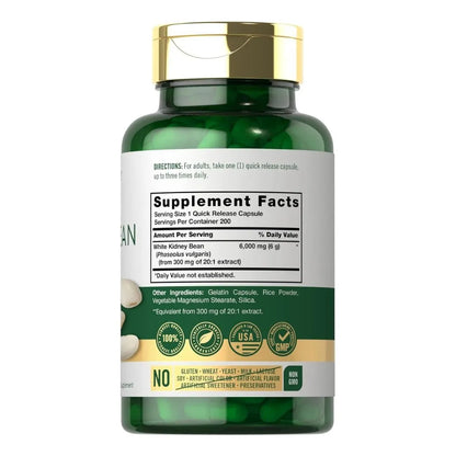Suplemento Natural De Frijol Blanco 6000mg Cápsulas Sin Ogm - Imagen 2