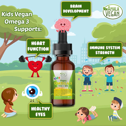 Aceite Omega 3 Limon Organico Niños Vegano DHA EPA Suplemento Liquido
